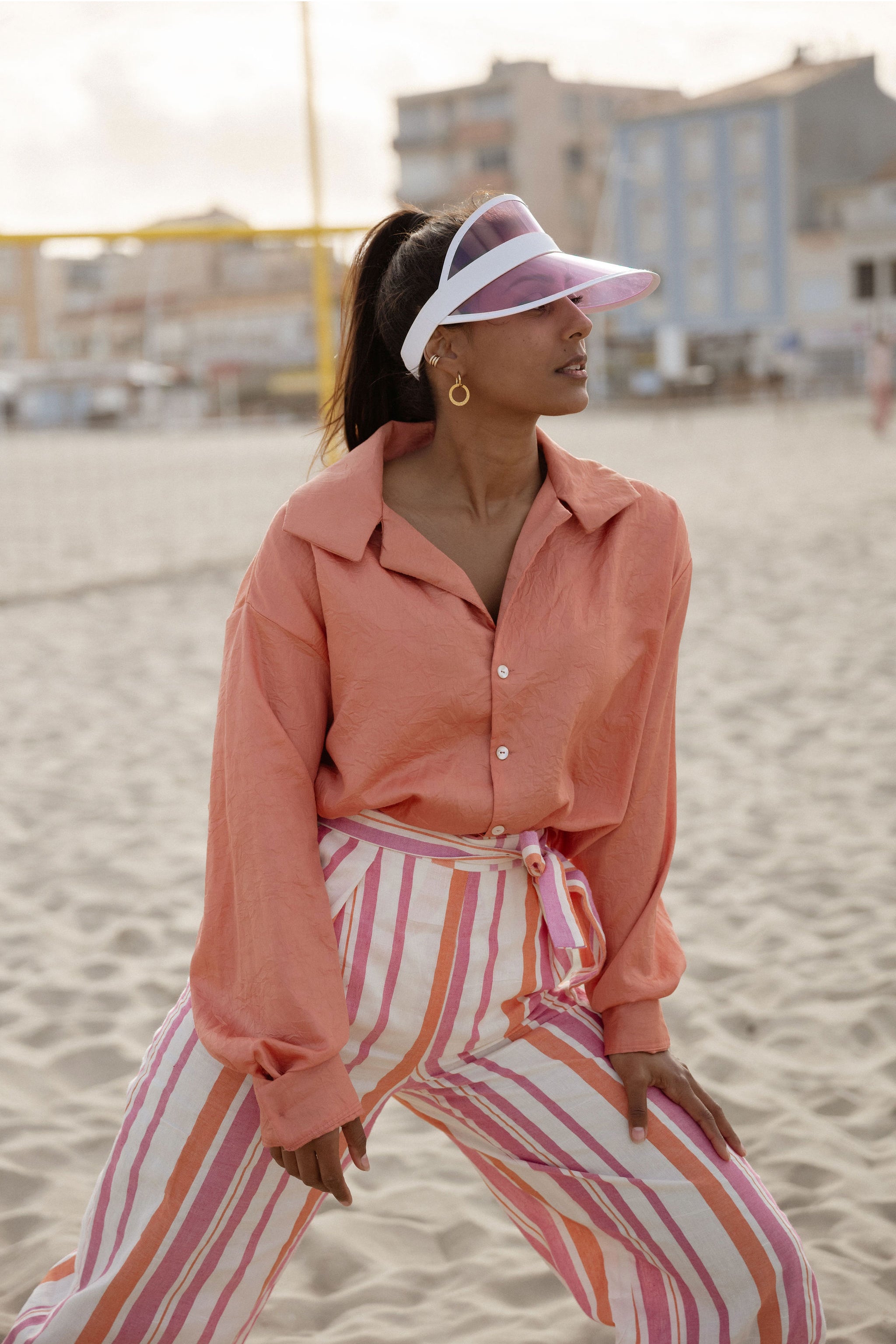 La chemise unisexe Oranger/ Rose